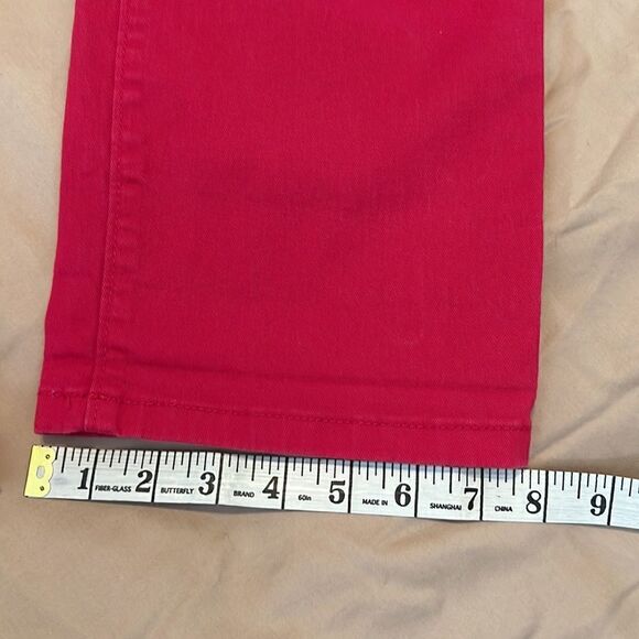 Gloria Vanderbilt Sadie size 14P slim dark pink cropped jeans cuffed or not EUC - Picture 8 of 13